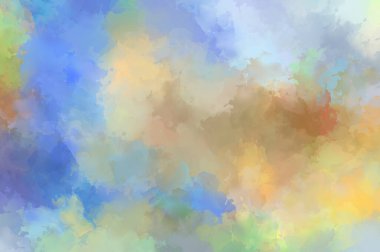 Renkli fırça darbelerinin 2D çizimi. Dekoratif desenli resim. canlı boya desenli arkaplan.