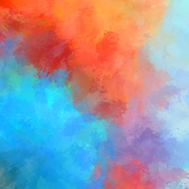 Canlı fırça darbeleriyle boyanmış. Renkli desenli resim. Fırçalanmış duvar kağıdını boya.