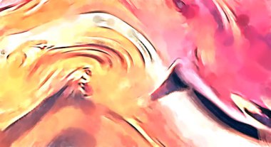 Soyut arkaplanda pürüzlü fırça darbeleri. Fırça boyası. Renkli boya darbeleri. Eşsiz duvar sanatı. Tuvaldeki modern sanat. Renkli çağdaş sanat eserleri. 