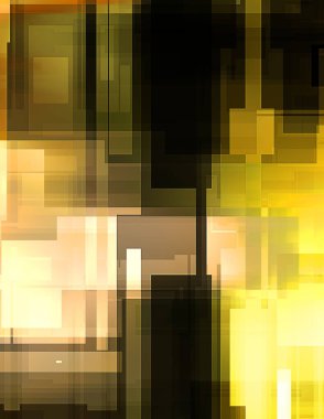 Fütürist soyut geometrik duvar kağıdı. Geometrik renkli şekiller. Dikdörtgen şekilli arka plan. Bir teknolojinin dijital illüstrasyonuName.