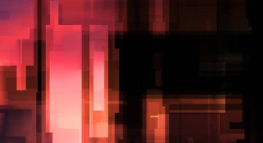 Fütürist soyut geometrik duvar kağıdı. Geometrik renkli şekiller. Dikdörtgen şekilli arka plan. Bir teknolojinin dijital illüstrasyonuName.