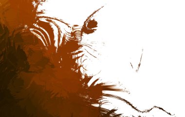 Duvar sanatı Eşsiz ve yaratıcı illüstrasyon. Fırça darbesi ile boyanmış. Renkli fırça darbelerinin soyut arkaplanı. Fırçalanmış canlı duvar kâğıdı. Boyalı sanatsal yaratım.