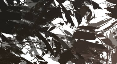 Renkli fırça darbelerinin 2B çizimi. Dekoratif doku resmi. Canlı boya desenli arka plan. Kaotik fırça darbeleri resim.