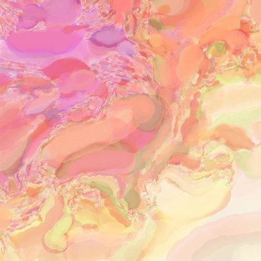 El yapımı sürreal soyut desenli suluboya. Modern sanatsal resim. 2D çizim. Arkaplan boyası karışımı. Yaratıcı duvar sanatı. Çağdaş sanat.