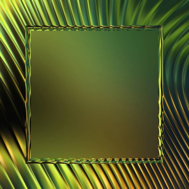 Soyut çerçeveli arkaplan. Renkli, canlı, dalgalı bir duvar kağıdı. Merkezi çerçeveli yaratıcı grafik 2d çizim. Dinamik şekilli modaya uygun sıvı örtüsü.