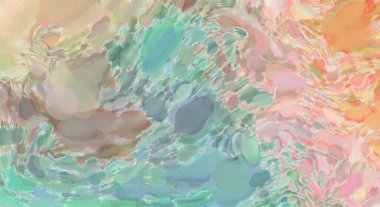 2D çizim. Sanatsal arkaplan resmi. Tablo üzerinde soyut resim. Çağdaş sanat. El yapımı resim. Renkli doku. Modern sanat eserleri. Yüzeyde suluboya fırça darbeleriyle boyama.