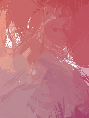 Renkli fırça darbelerinin 2B çizimi. Dekoratif doku resmi. Canlı boya desenli arka plan. Kaotik fırça darbeleri resim.