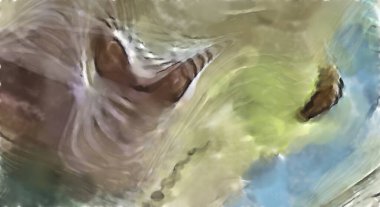 Modern sanat. Renkli çağdaş sanat eserleri. Renkli boya darbeleri. Soyut arkaplanda fırça darbeleri. fırça boyası.