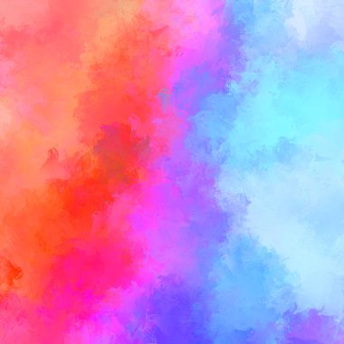 Canlı fırça darbeleriyle boyanmış. Renkli desenli resim. Fırçalanmış duvar kağıdını boya.