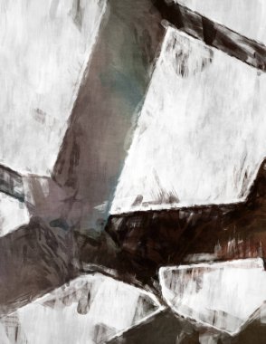 Soyut arkaplanda pürüzlü fırça darbeleri. Fırça boyası. Renkli boya darbeleri. Eşsiz duvar sanatı. Tuvaldeki modern sanat. Renkli çağdaş sanat eserleri. 