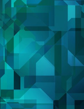 Renkli ve canlı geometrik şekiller katmanları var. Bir teknoloji planının dijital illüstrasyonu. Gelecekçi tasarım şablonu.