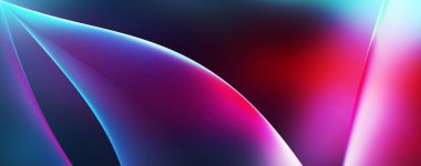 Soyut arkaplan. Değişken renk değişim dalgaları, dinamik hareketlerle. Işık dalgalarının neon renkli soyut tasarımı. Duvar kağıdı, afiş, arkaplan, kart, kitap illüstrasyonu, web sitesi.