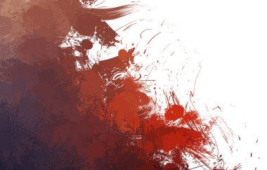 Duvar sanatı Eşsiz ve yaratıcı illüstrasyon. Fırça darbesi ile boyanmış. Renkli fırça darbelerinin soyut arkaplanı. Fırçalanmış canlı duvar kâğıdı. Boyalı sanatsal yaratım.