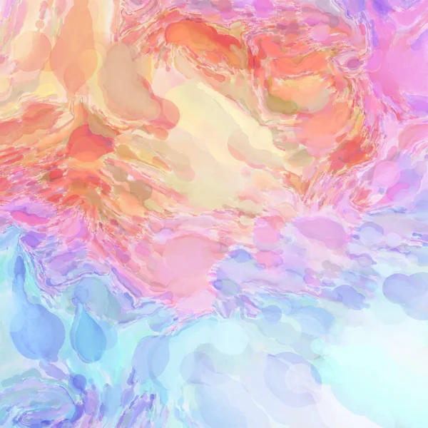 El yapımı sürreal soyut desenli suluboya. Modern sanatsal resim. 2D çizim. Arkaplan boyası karışımı. Yaratıcı duvar sanatı. Çağdaş sanat.