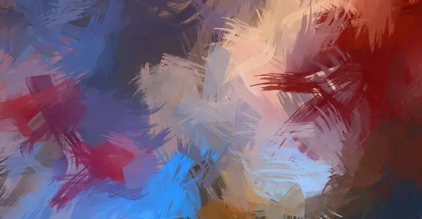 Abstracte Achtergrond Van Kleurrijke Penseelstreken Geborsteld Levendig Behang Geschilderde Artistieke — Stockfoto