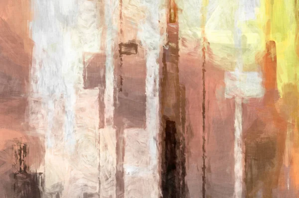 Soyut arkaplanda pürüzlü fırça darbeleri. Fırça boyası. Renkli boya darbeleri. Eşsiz duvar sanatı. Tuvaldeki modern sanat. Renkli çağdaş sanat eserleri. 