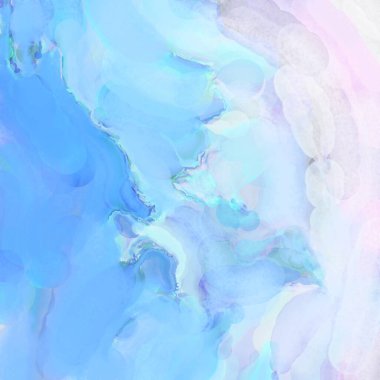 El yapımı sürreal soyut desenli suluboya. Modern sanatsal resim. 2D çizim. Arkaplan boyası karışımı. Yaratıcı duvar sanatı. Çağdaş sanat.