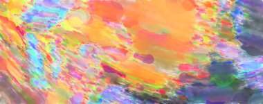 Çağdaş sanat. El yapımı resim. Modern sanat eserleri. Yüzeyde suluboya fırça darbeleriyle resim yapmak. 2D çizim. Sanatsal arkaplan resmi. Tablo üzerinde soyut resim. Renkli doku.