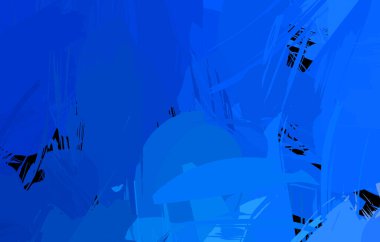 Vahşi fırça darbeleriyle yaratıcı soyut resim. Artistik fırça darbeleriyle donatılmış. Renkli ve canlı bir tasvir. Boyalı sanat.