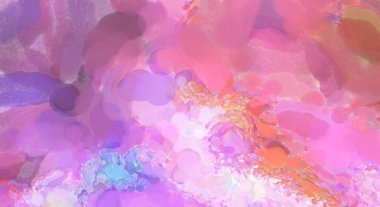 Alkol mürekkebini andıran rahatlatıcı fırça darbelerinin modern resmi. Poster, duvar sanatı, afiş, kart, kitap kapağı veya ambalaj için pastel renkli suluboya resim.