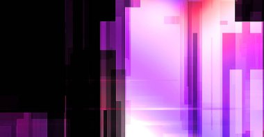 Renkli ve canlı geometrik şekiller katmanları var. Bir teknoloji planının dijital illüstrasyonu. Gelecekçi tasarım şablonu.