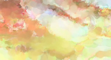 Pastel renklerde suluboya resim. Poster, duvar sanatı, afiş, kart, kitap kapağı ya da ambalaj için rahatlatıcı kompozisyonun yumuşak renkli çizimi. Modern fırça darbeleri resim.