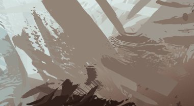 Fırça darbesi ile boyanmış. Sanatsal canlılık ve renkli duvar kâğıdı. Kaotik resim. Taranmış Boyalı Soyut Arkaplan. 