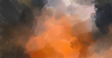 Çağdaş sanat. El yapımı resim. Modern sanat eserleri. Yüzeyde suluboya fırça darbeleriyle resim yapmak. 2D çizim. Sanatsal arkaplan resmi. Tablo üzerinde soyut resim. Renkli doku.