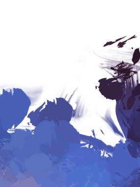 Taranmış Boyalı Soyut Arkaplan. Vahşi kaotik fırça darbeleri. Boya darbeleri. 2D İllüstrasyon. Fırça darbeli resim. 