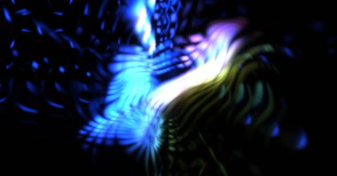 Işık parçacık izleri. Parlayan parçacıkları ve çizgileri olan ışık patlaması yıldızı. Güzel hareketli soyut ışın arkaplanı.