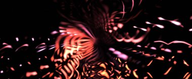 Işık parçacık izleri. Parlayan parçacıkları ve çizgileri olan ışık patlaması yıldızı. Güzel hareketli soyut ışın arkaplanı.