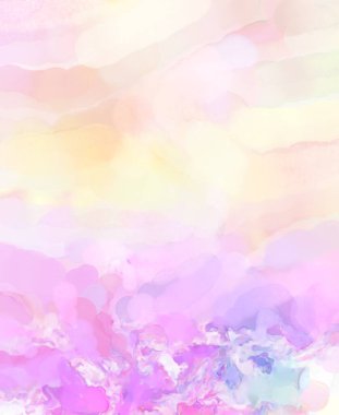 2D çizim. Sanatsal arkaplan resmi. Tablo üzerinde soyut resim. Çağdaş sanat. El yapımı resim. Renkli doku. Modern sanat eserleri. Yüzeyde suluboya fırça darbeleriyle boyama.