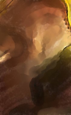 Modern sanat. Renkli çağdaş sanat eserleri. Renkli boya darbeleri. Soyut arkaplanda fırça darbeleri. fırça boyası.