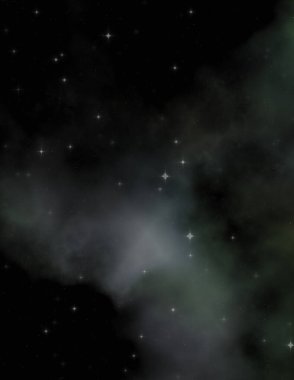 Galaksi uzayındaki yıldız alanı renkli nebula ile. Uzayın derinliklerinin bilim kurgu geçmişi. Ruhsal duvar kağıdı.