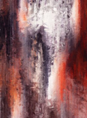 Modern sanat. Renkli çağdaş sanat eserleri. Renkli boya darbeleri. Soyut arkaplanda fırça darbeleri. Fırça boyası. Eşsiz duvar sanatı.