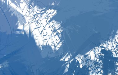 Renkli fırça darbelerinin 2B çizimi. Dekoratif doku resmi. Canlı boya desenli arka plan. Kaotik fırça darbeleri resim.