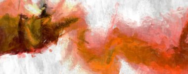 Soyut arkaplanda pürüzlü fırça darbeleri. Fırça boyası. Renkli boya darbeleri. Eşsiz duvar sanatı. Tuvaldeki modern sanat. Renkli çağdaş sanat eserleri. 
