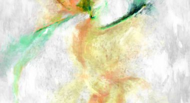 Soyut arkaplanda pürüzlü fırça darbeleri. Fırça boyası. Renkli boya darbeleri. Eşsiz duvar sanatı. Tuvaldeki modern sanat. Renkli çağdaş sanat eserleri. 