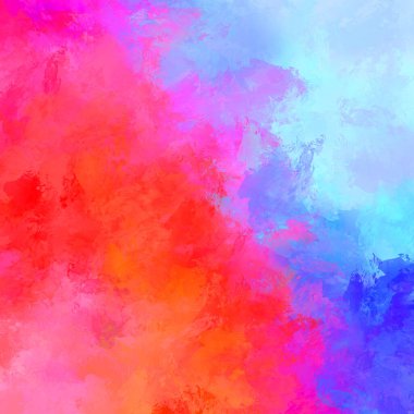 Canlı fırça darbeleriyle boyanmış. Renkli desenli resim. Fırçalanmış duvar kağıdını boya.