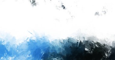 Canlı fırça darbeleriyle boyanmış. Renkli desenli resim. Fırçalanmış duvar kağıdını boya.