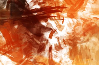 Sanatsal soyut arkaplan. Doku boyalı duvar kağıdı. Boya darbeleriyle yaratıcı bir illüstrasyon. Fırça desenli resim.