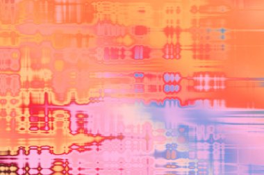 Soyut arkaplan. Yaşlanmış grunge dokusunda geometrik elementler. Farklı renk desenli grafiksel illüstrasyon.