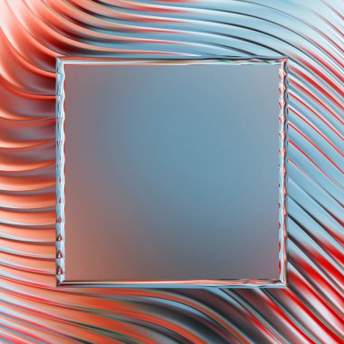 Soyut çerçeveli arkaplan. Renkli, canlı, dalgalı bir duvar kağıdı. Merkezi çerçeveli yaratıcı grafik 2d çizim. Dinamik şekilli modaya uygun sıvı örtüsü.