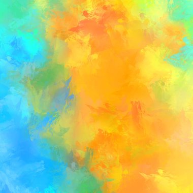 Duvar sanatı Eşsiz ve yaratıcı illüstrasyon. Fırça darbesi ile boyanmış. Renkli fırça darbelerinin soyut arkaplanı. Fırçalanmış canlı duvar kâğıdı. Boyalı sanatsal yaratım.