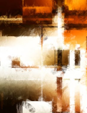 Modern sanat. Renkli çağdaş sanat eserleri. Renkli boya darbeleri. Soyut arkaplanda fırça darbeleri. Fırça boyası. Eşsiz duvar sanatı.