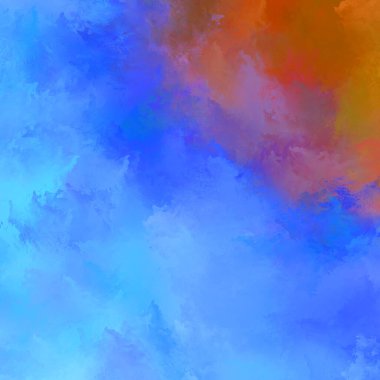 Canlı fırça darbeleriyle boyanmış. Renkli desenli resim. Fırçalanmış duvar kağıdını boya.