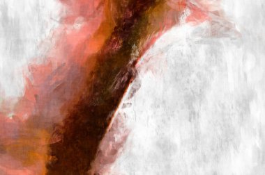 Soyut arkaplanda pürüzlü fırça darbeleri. Fırça boyası. Renkli boya darbeleri. Eşsiz duvar sanatı. Tuvaldeki modern sanat. Renkli çağdaş sanat eserleri. 