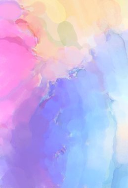 2D çizim. Sanatsal arkaplan resmi. Tablo üzerinde soyut resim. Çağdaş sanat. El yapımı resim. Renkli doku. Modern sanat eserleri. Yüzeyde suluboya fırça darbeleriyle boyama.