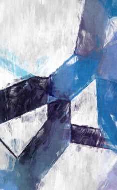 Soyut arkaplanda pürüzlü fırça darbeleri. Fırça boyası. Renkli boya darbeleri. Eşsiz duvar sanatı. Tuvaldeki modern sanat. Renkli çağdaş sanat eserleri. 