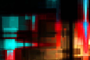 Fütürist soyut geometrik duvar kağıdı. Geometrik renkli şekiller. Dikdörtgen şekilli arka plan. Bir teknolojinin dijital illüstrasyonuName.